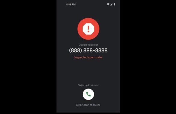 Google voice spam call warning enhanced protection