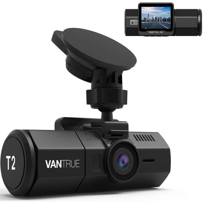 Dashcam obd vantrue hdmi elektronik mikrocontroller Watch road vantrue t2 1080p dash cam down 90