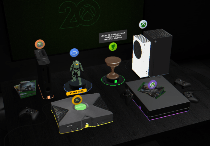Xbox museum 20th anniversary stats achievements
