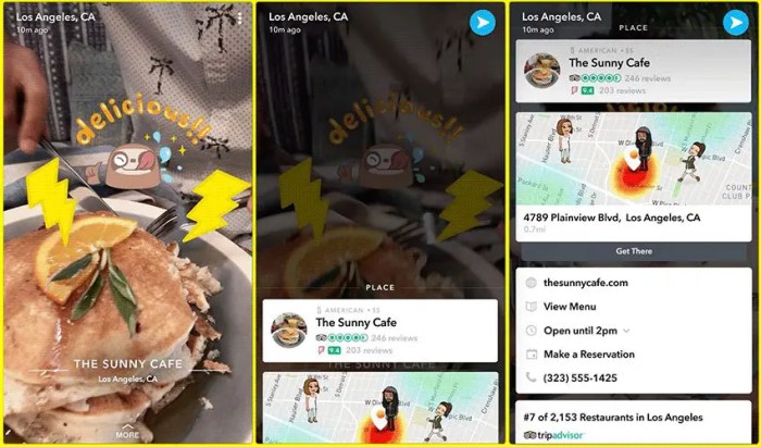 Context cards hotels tripadvisor Snapchat context cards reviews reservations maps