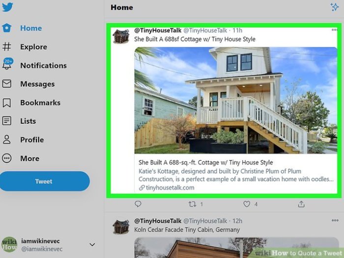 Twitter quote tweets android web