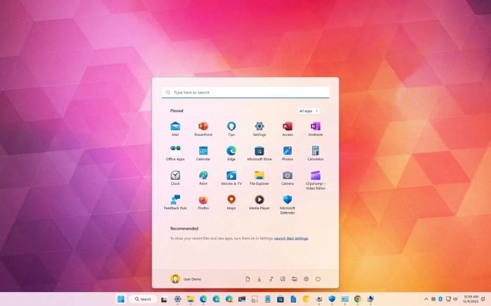 Microsoft windows 11 start menu companions