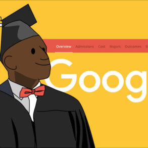 Google search results college university data