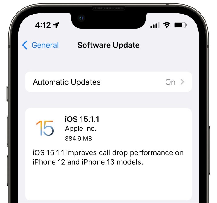Iphone ios update 15 1 1 call dropping issue