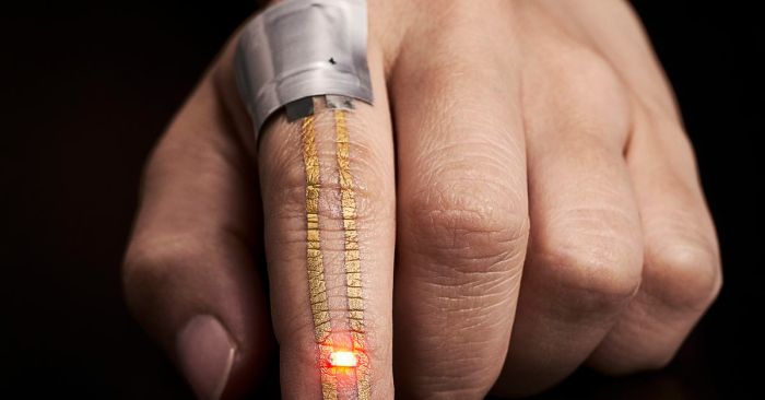 Wearable electronic skin nanomesh health monitoring