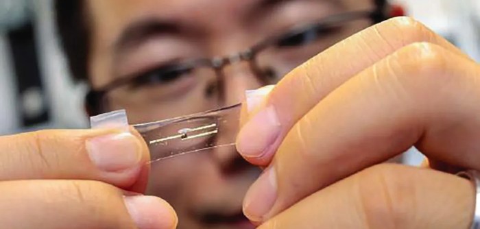 Wearable electronic skin nanomesh health monitoring