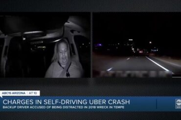 Uber backup driver charged autonomous self driving car crash negligent homicide