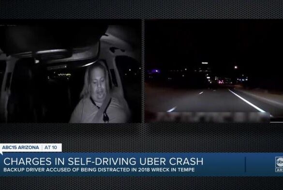Uber backup driver charged autonomous self driving car crash negligent homicide